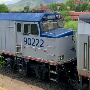 Amtrak 6 equipment move in Glenwood Springs, CO