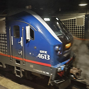 Amtrak Midwest train sitting in Chicago